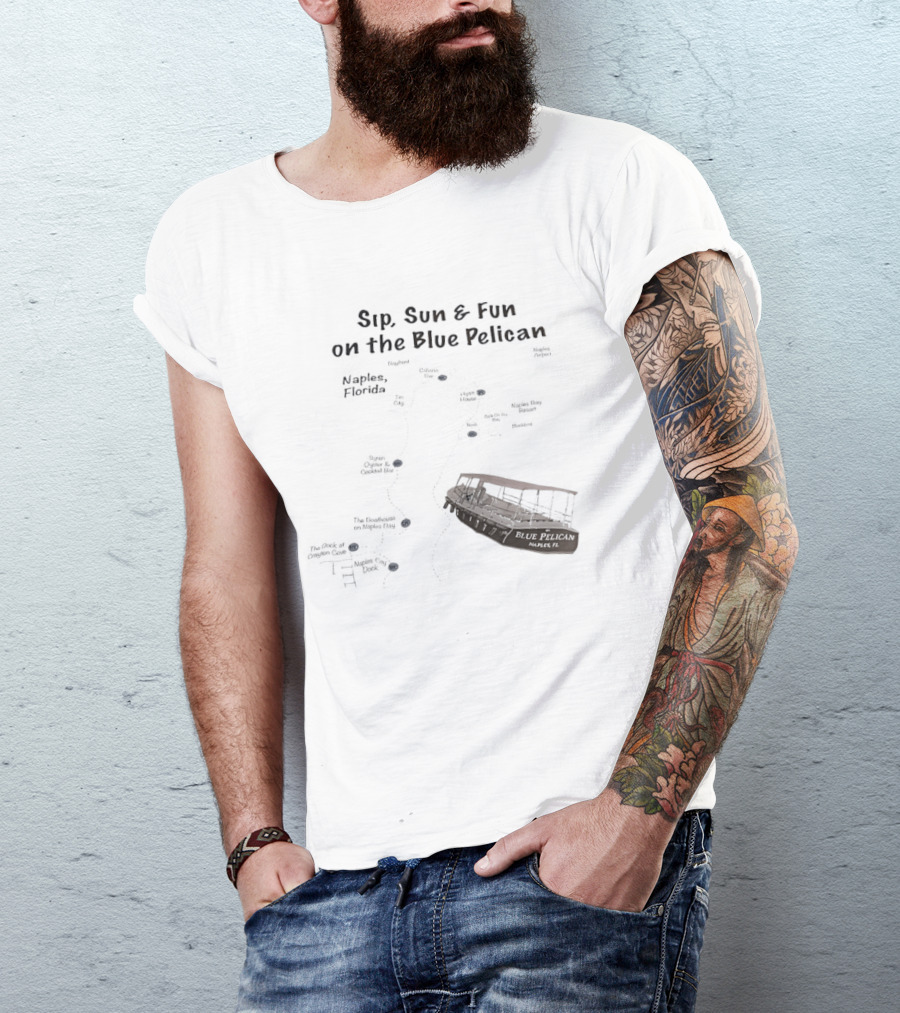 Sip Sun And Fun On The Blue Pelican Tropical Getaway Adventure T-Shirt