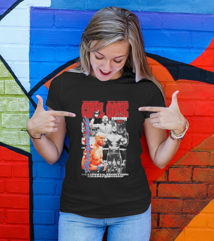 Ciryl Gane UFC Heavyweight Bon Gamin Paris Freedom 250 T-Shirt