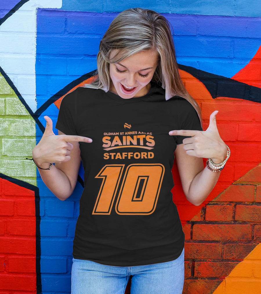 Oldham St Annes ARLFC Saints Stafford Number 10 T-Shirt