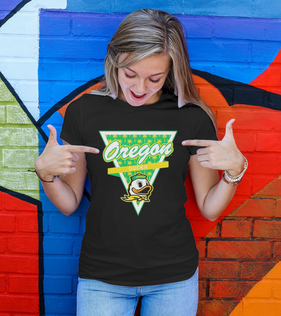 Oregon Ducks Palm Tree Triangle T-Shirt