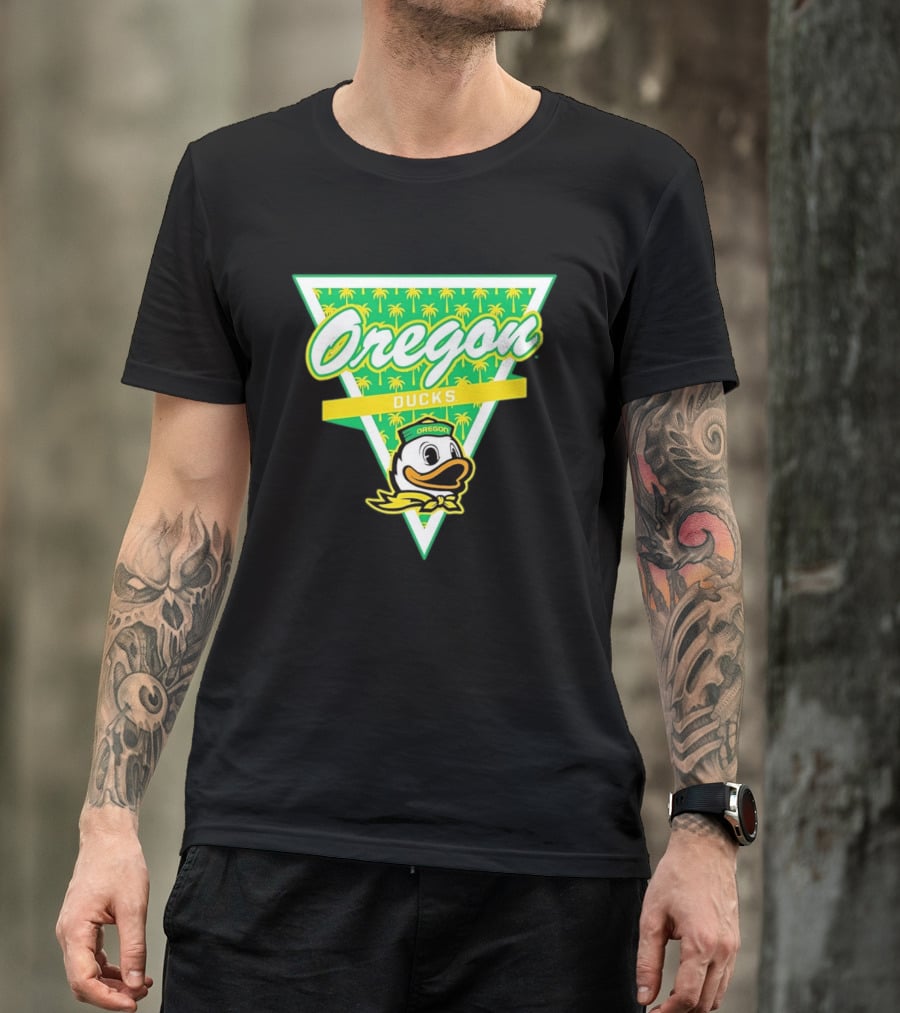 Oregon Ducks Palm Tree Triangle T-Shirt