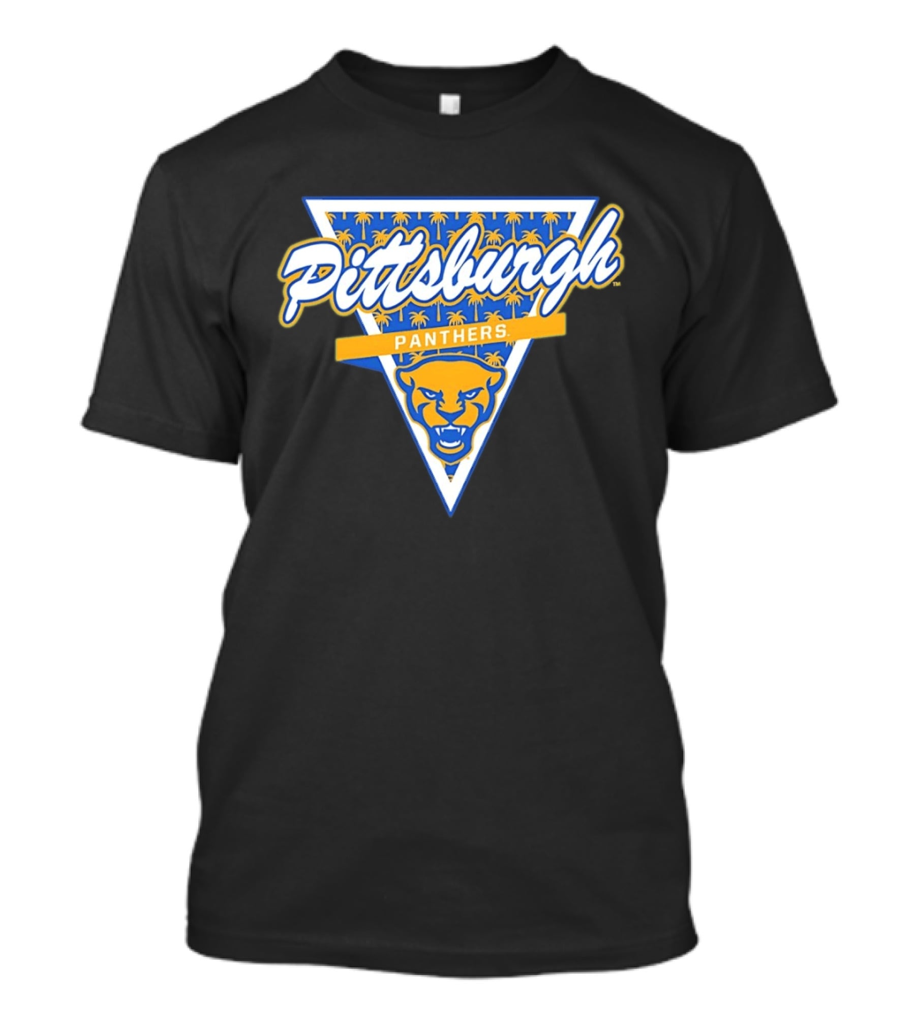 Pittsburgh Panthers Football Palm Tree Triangle T-Shirt