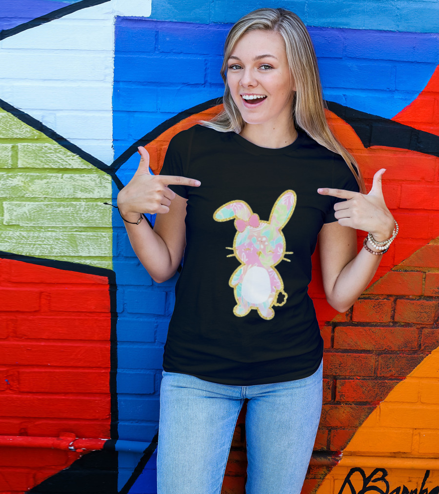 Palm Beach Pastel Preppy Bunny Easter Aesthetic T-Shirt