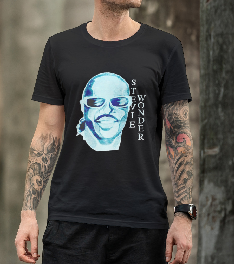 Stevie Wonder Signed Sealed Delivered Blue T-Shirt