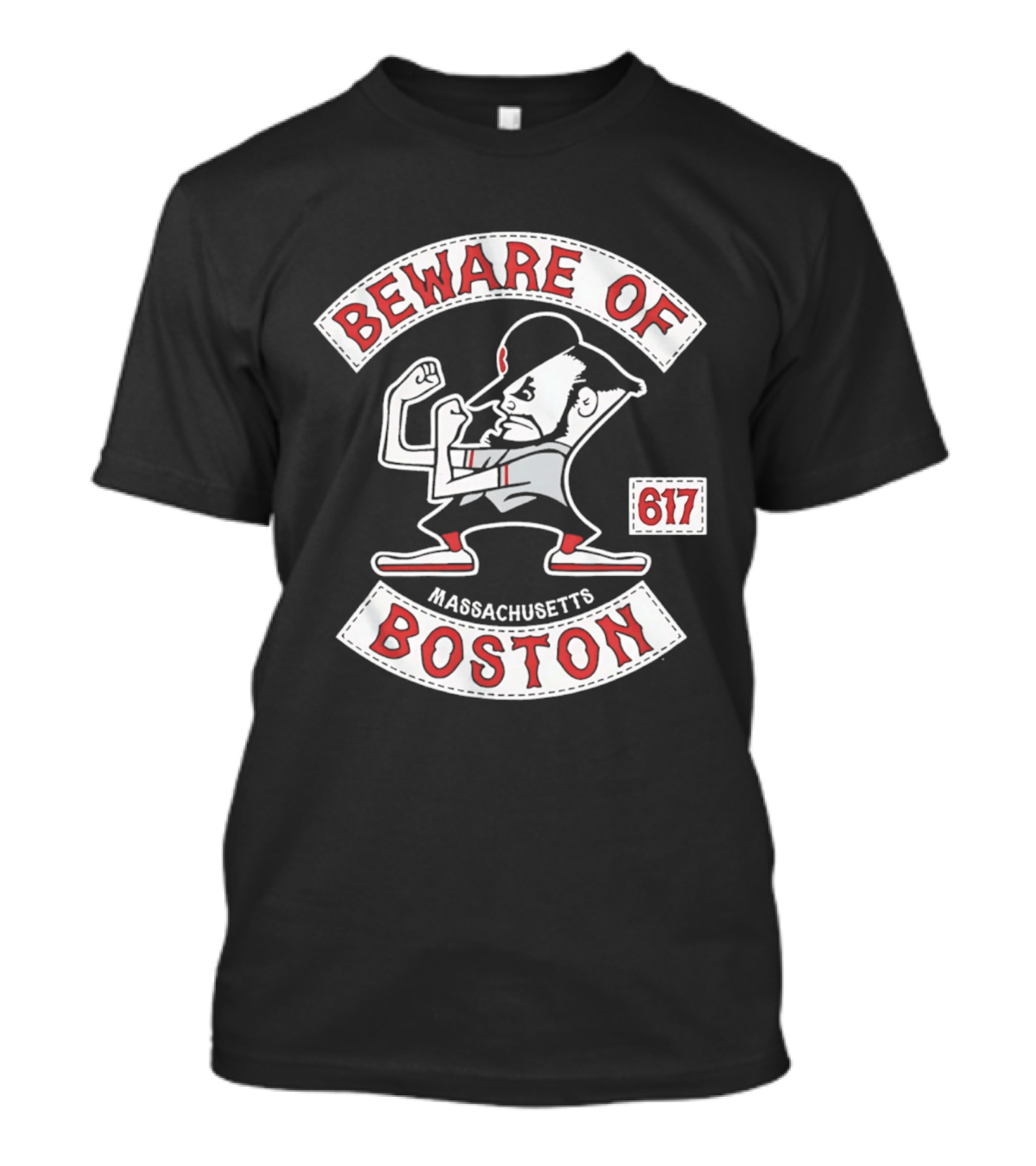 Beware Of Boston Massachusetts 617 T-Shirt