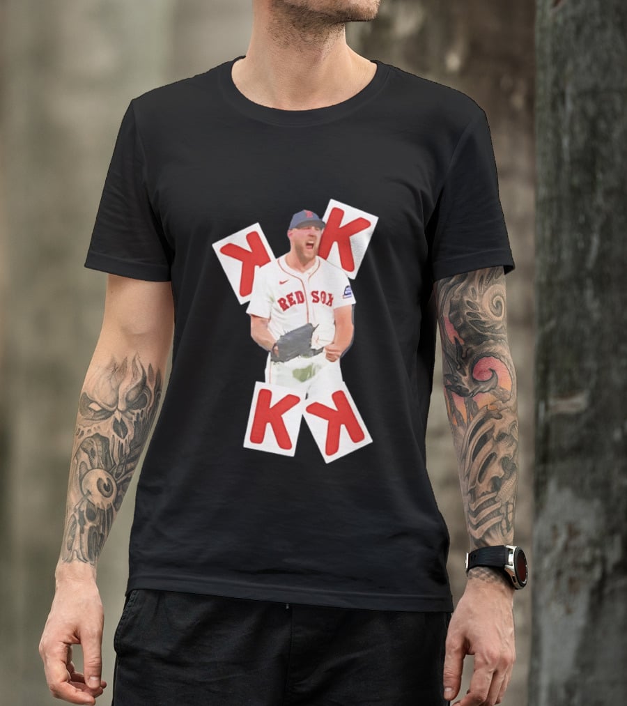 Garrett Crochet Red Sox Strikeout K Cards T-Shirt