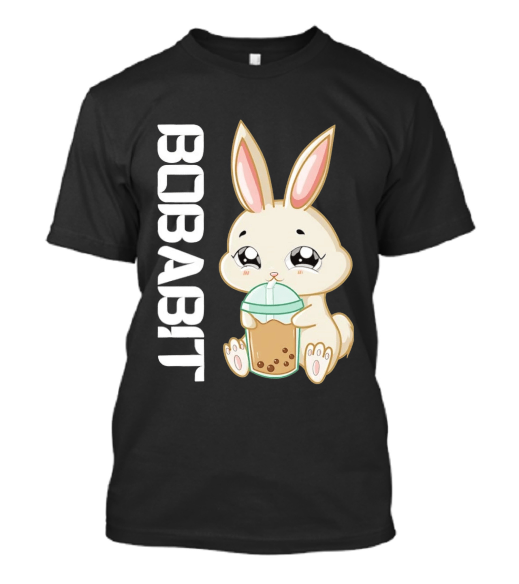 Bobabbit Cute Bunny Drinking Boba Tea T-Shirt
