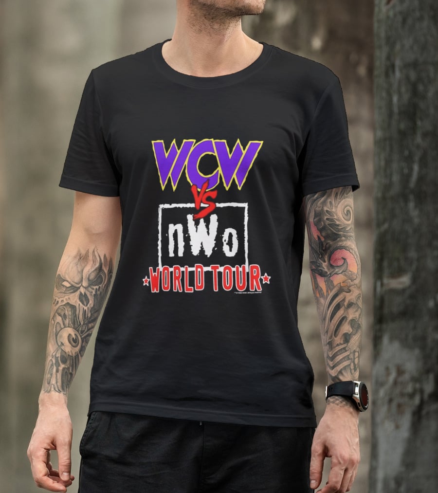 Heather Charcoal WCW Vs NWo World Tour Classic Wrestling Rivalry T-Shirt