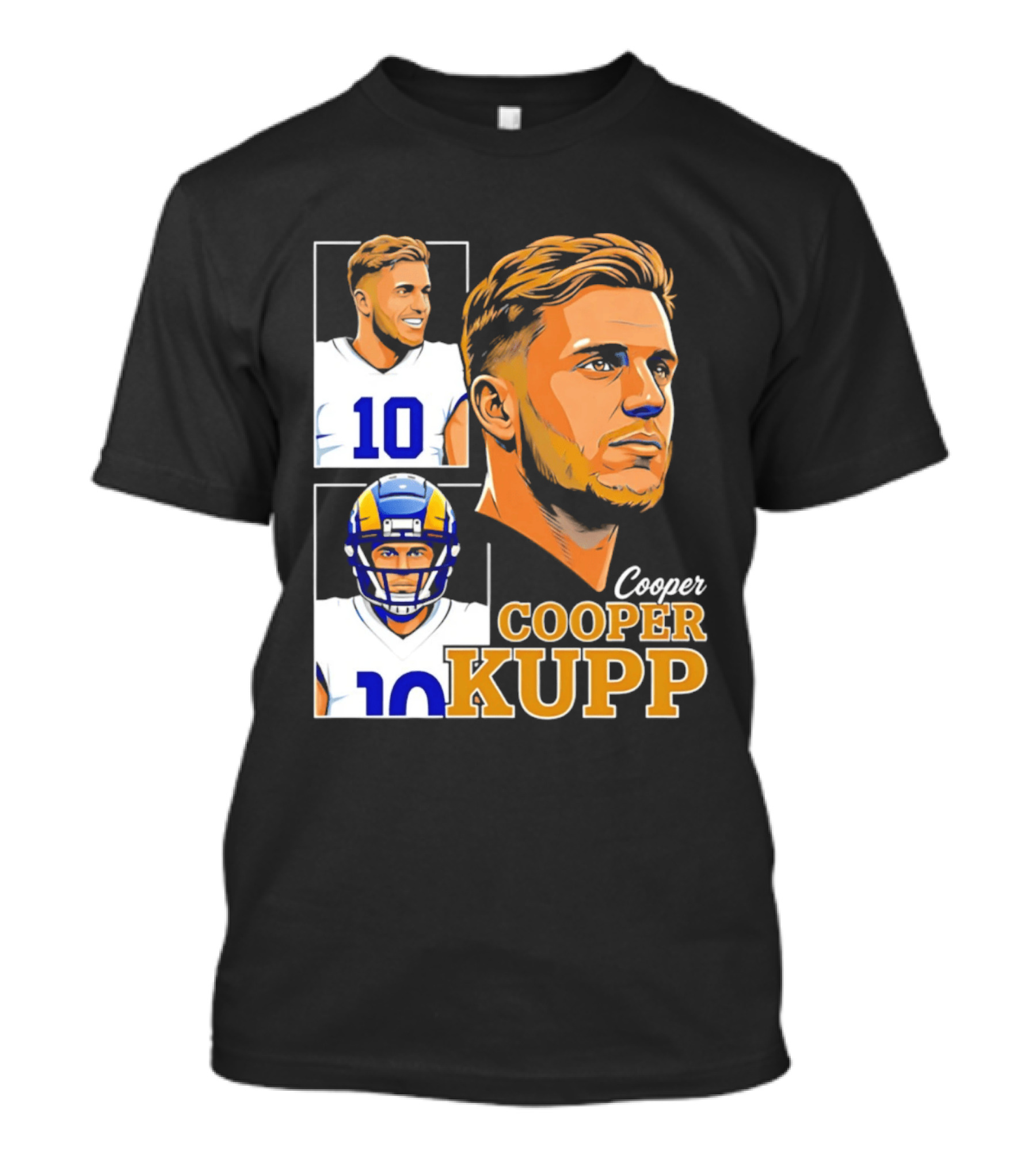 Cooper Kupp Number 10 Los Angeles Rams Football Player Collage 2026 T-Shirt
