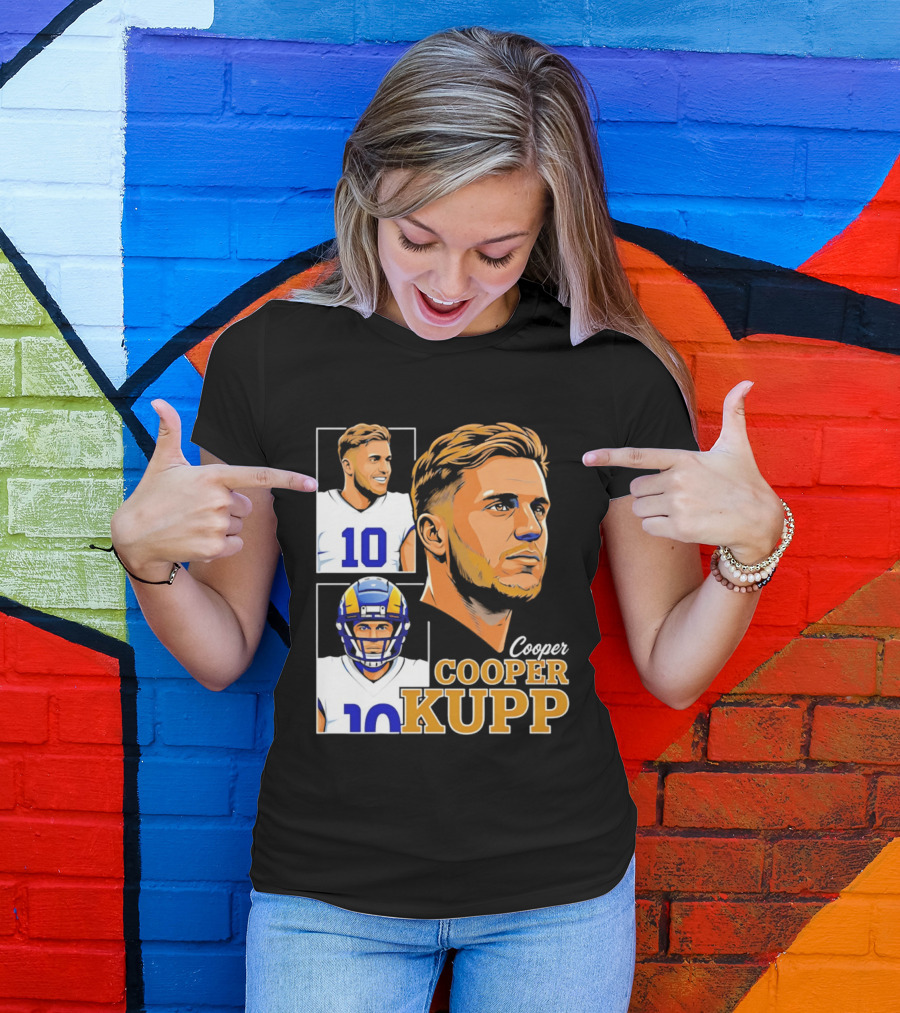 Cooper Kupp Number 10 Los Angeles Rams Football Player Collage 2026 T-Shirt
