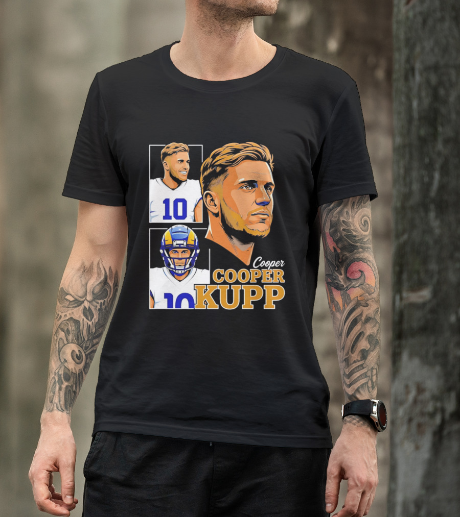 Cooper Kupp Number 10 Los Angeles Rams Football Player Collage 2026 T-Shirt