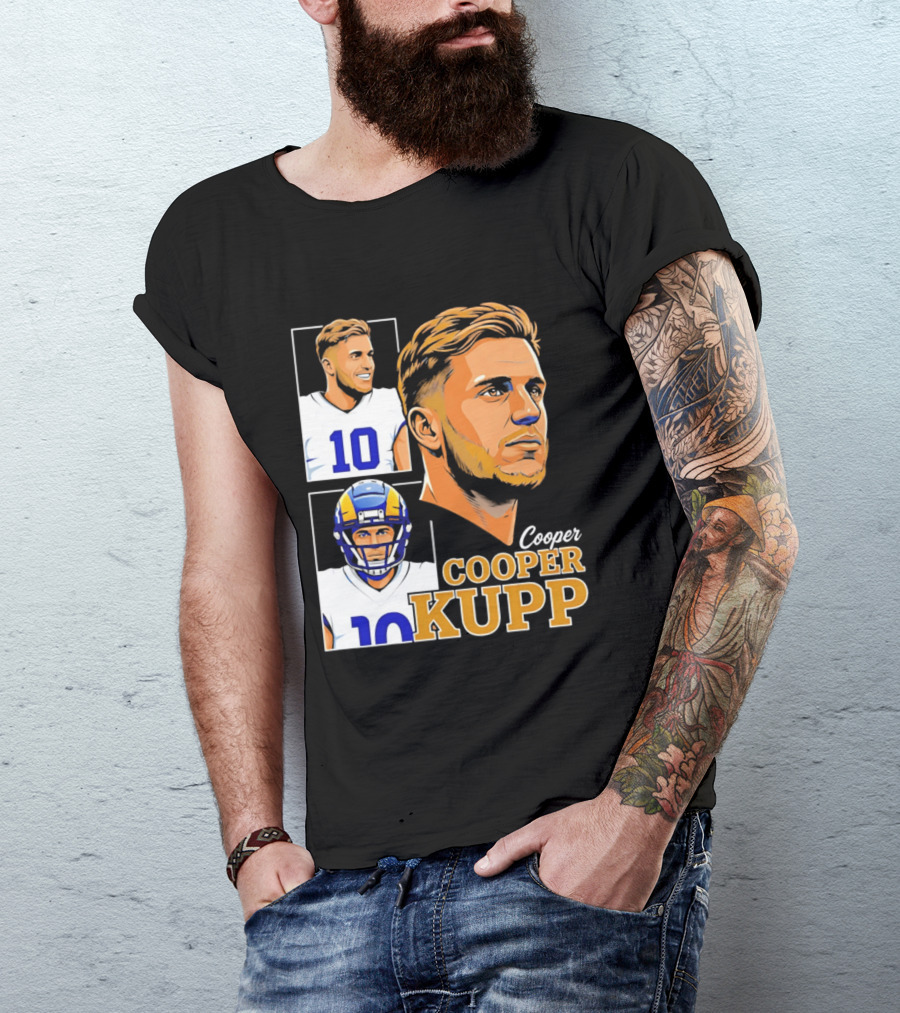 Cooper Kupp Number 10 Los Angeles Rams Football Player Collage 2026 T-Shirt