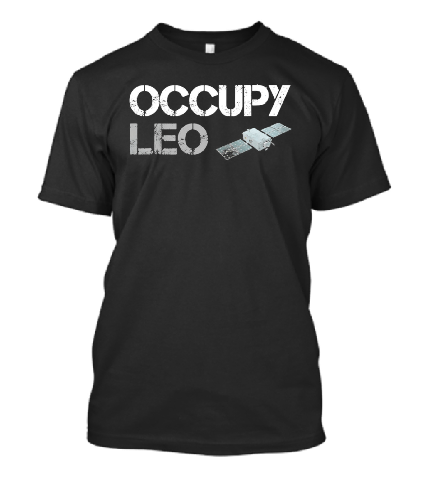 Occupy Leo Satellite Imagery Low Earth Orbit T-Shirt