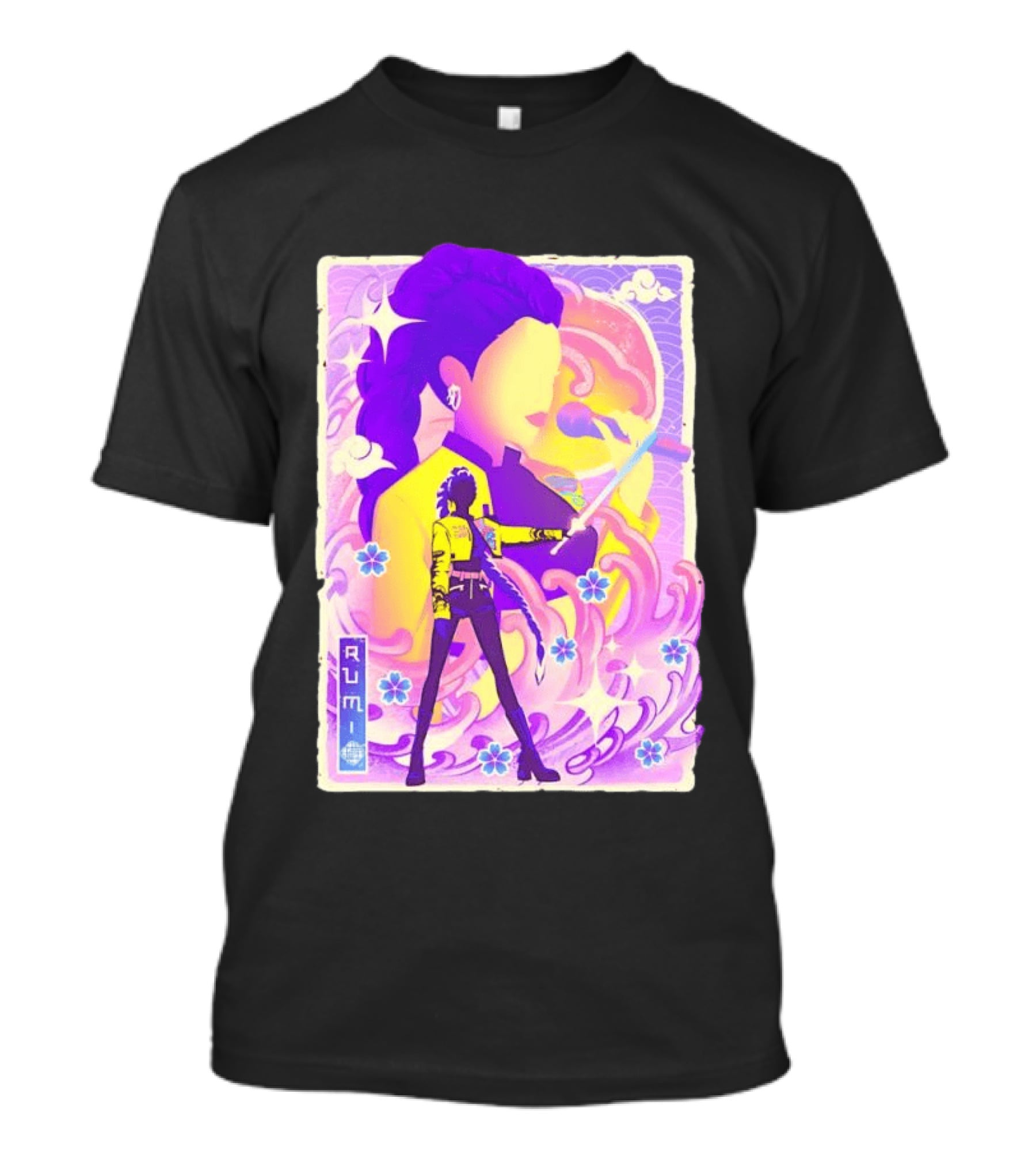 Rumi KPop Demon Hunters Musha E Floral Warrior T-Shirt