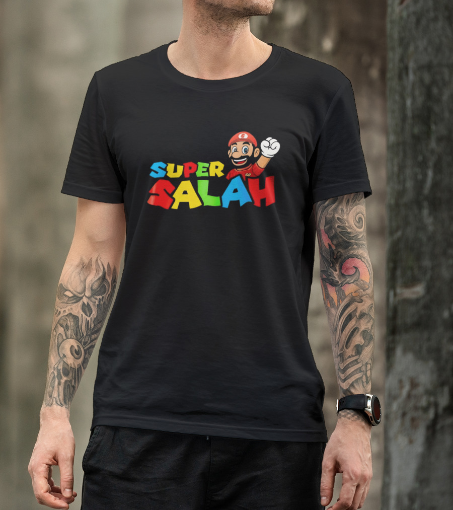 Super Salah Liverpool Fun Mario Gaming Adventure T-Shirt