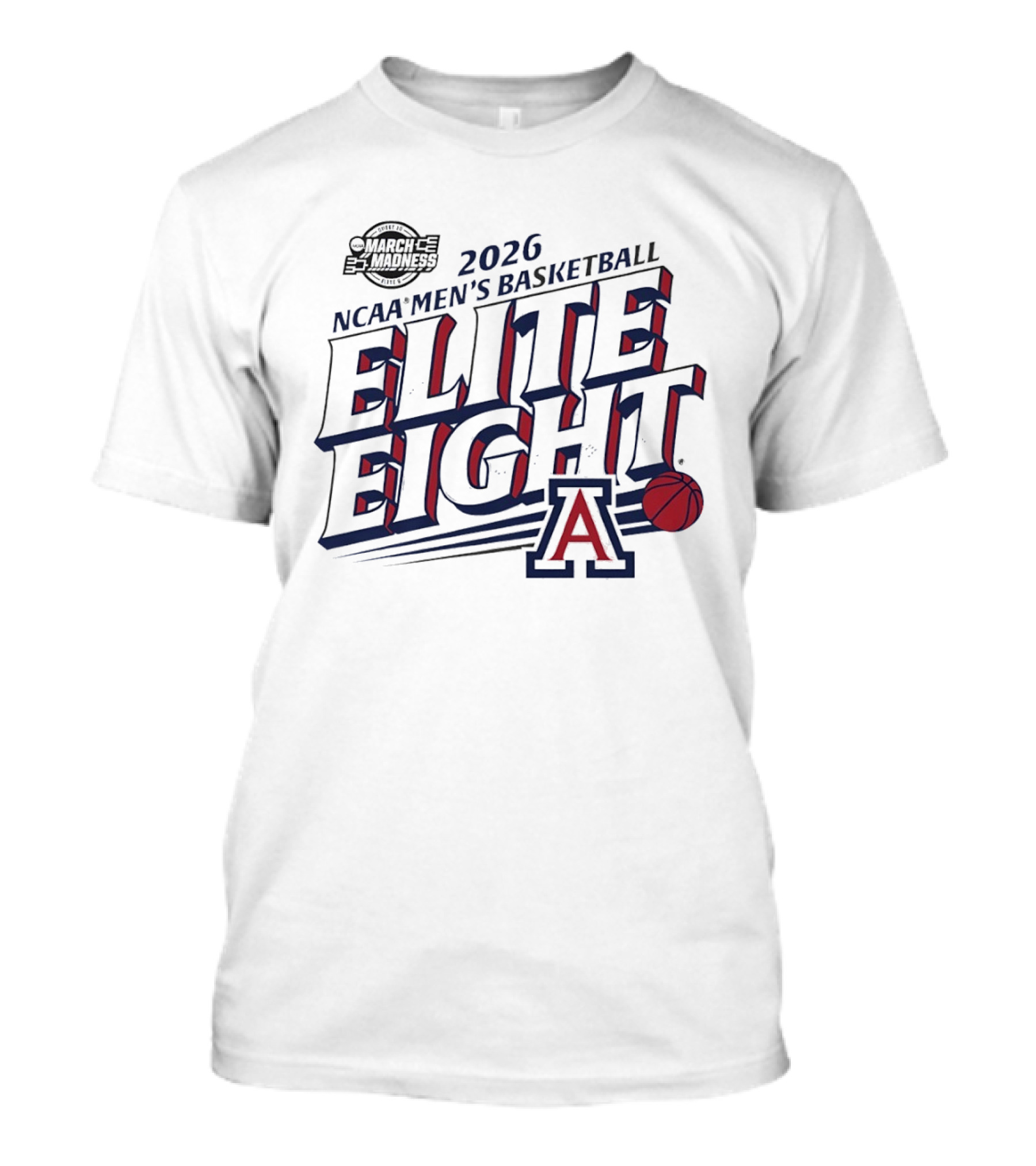 Arizona Wildcats 2026 NCAA Men's Basketball March Madness Elite Eight T-Shirt