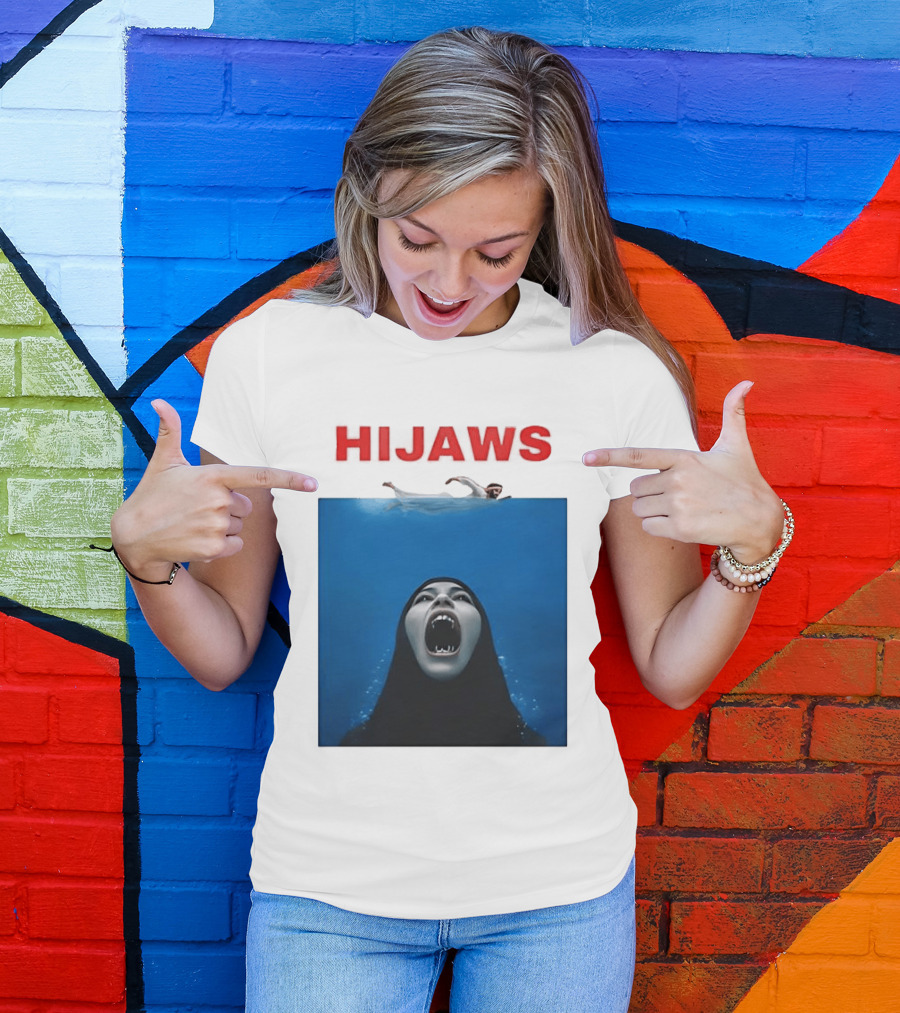 Hijaws Parody Jaws Movie T-Shirt