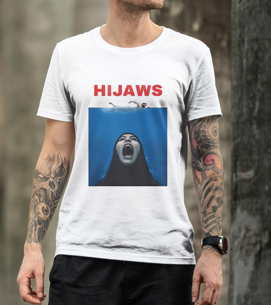 Hijaws Parody Jaws Movie T-Shirt
