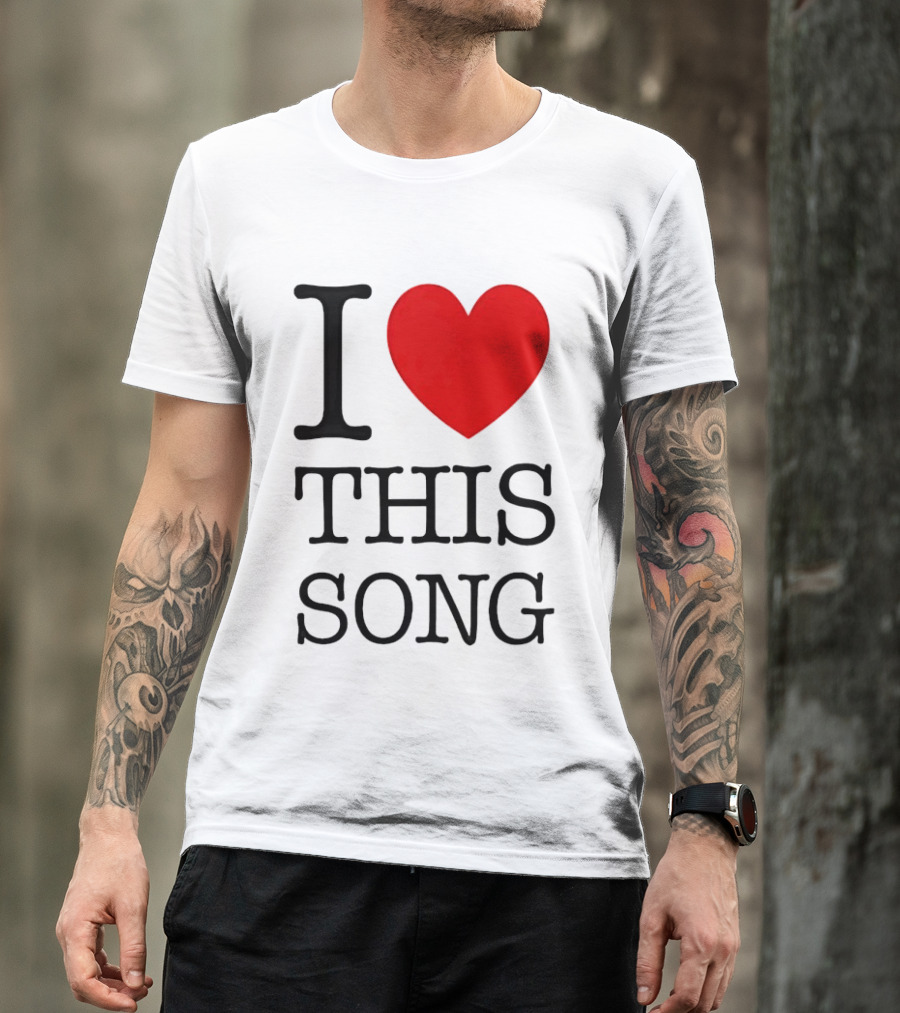 I Heart This Song Music Lover Enthusiast Trendy T-Shirt