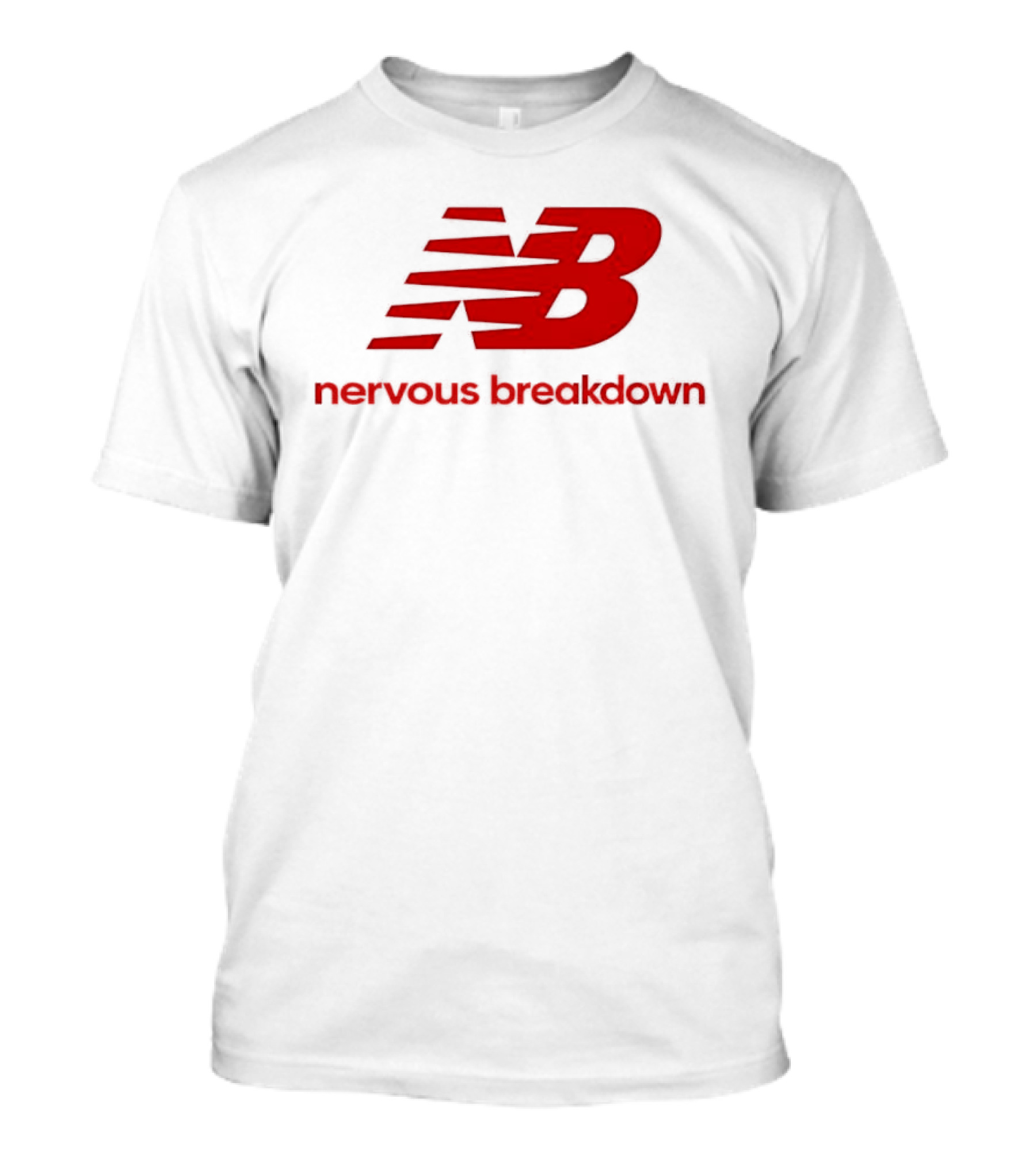 NB Nervous Breakdown Parody Bold Red T-Shirt