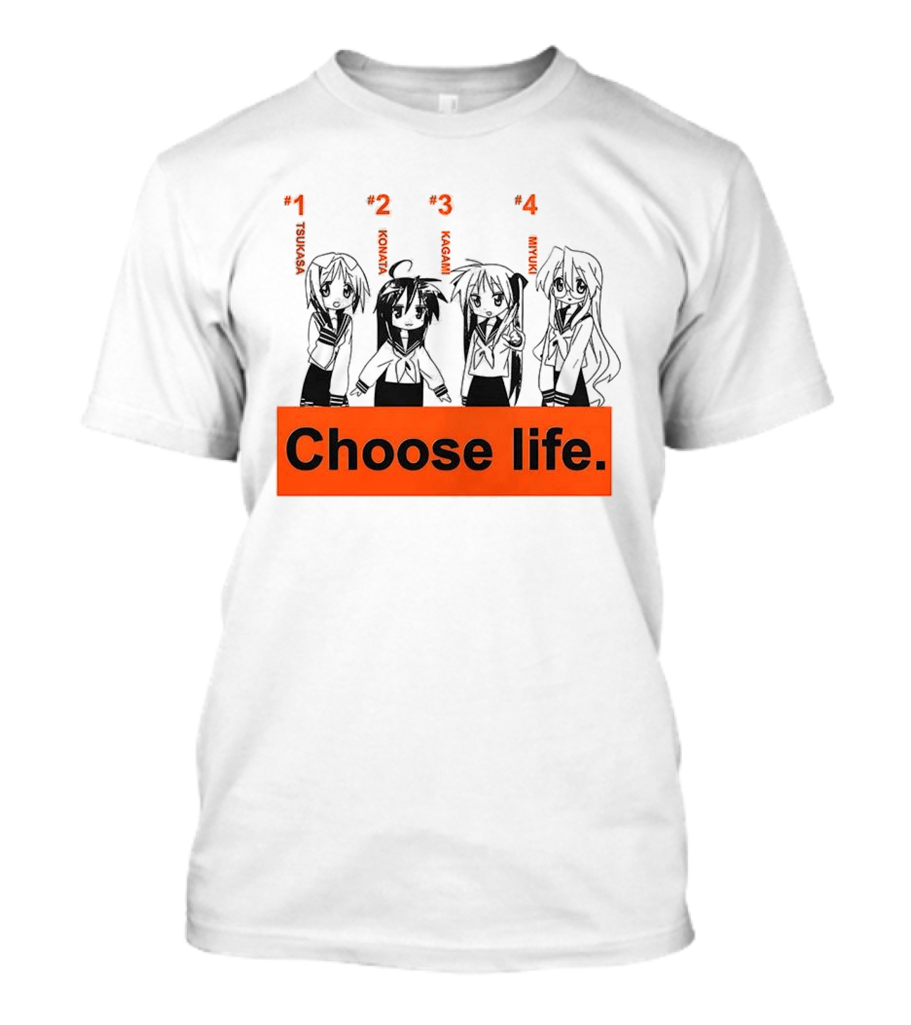 Tsukasa Konata Kagami Miyuki Choose Life T-Shirt