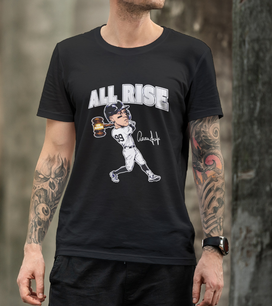 All Rise Aaron Judge New York Yankees Caricature 99 The Judge T-Shirt