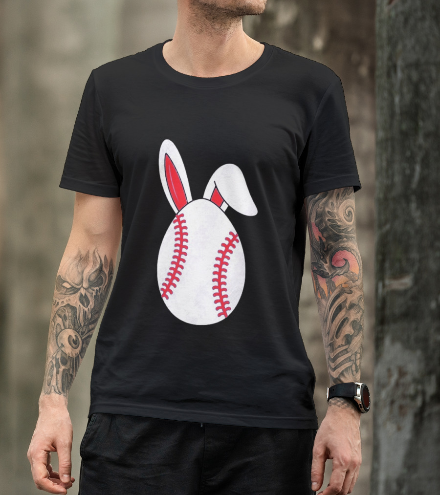 Happy Easter Bunny Ears Baseball Egg T-Shirt