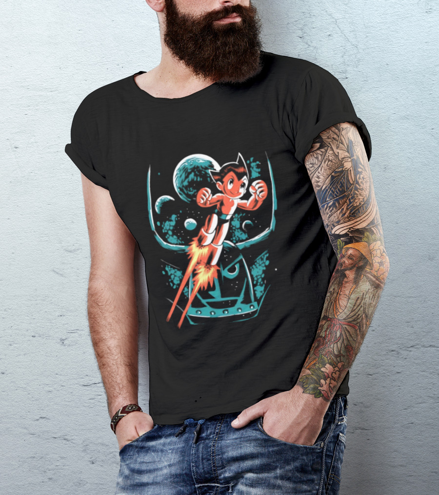 Astro Boy Rocket Launch Space Adventure T-Shirt