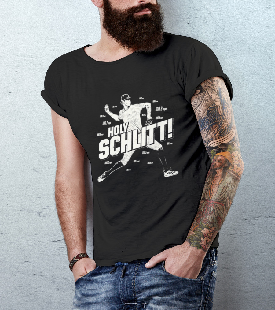 Holy Schlitt Cam Schlittler Yankees Pitching MLB Speed T-Shirt
