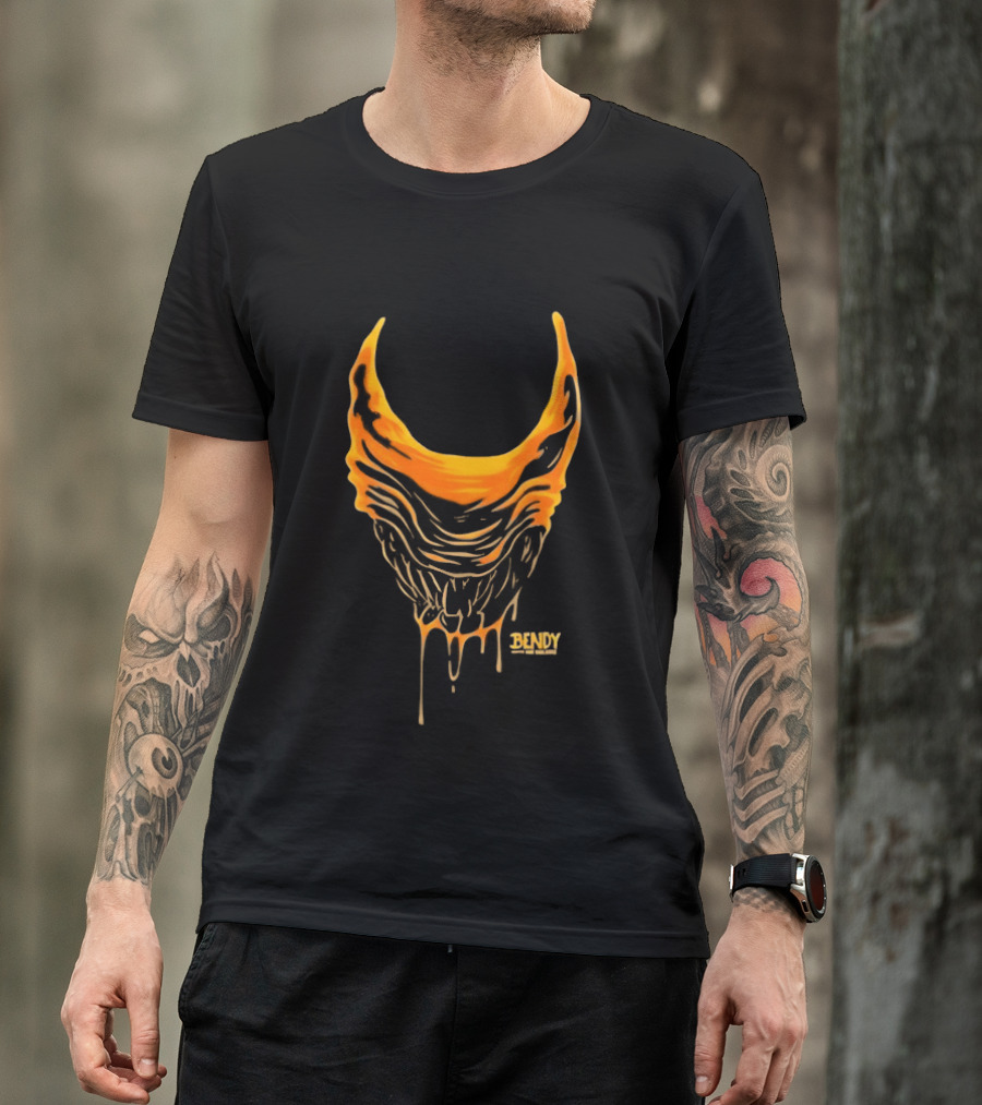 Bendy The Ink Demon Face Melting Dripping T-Shirt