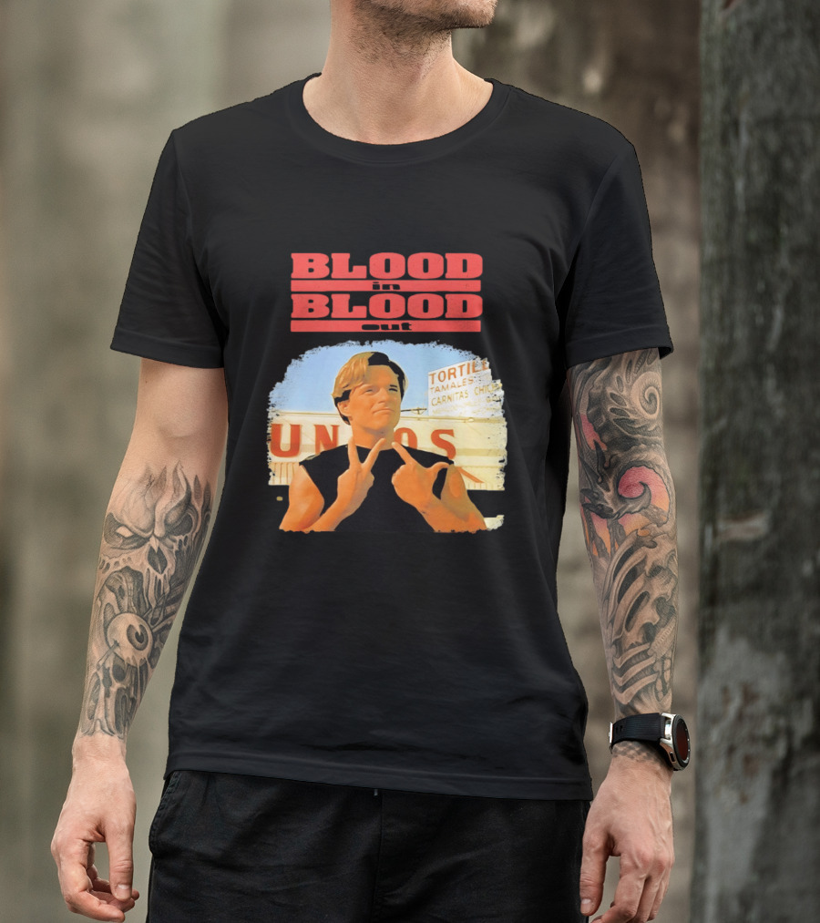 Blood In Blood Out Vatos Locos Image Tribute From Iconic Movie T-Shirt