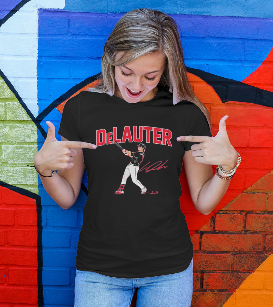 DeLauter Baseball Swing Action Signature T-Shirt