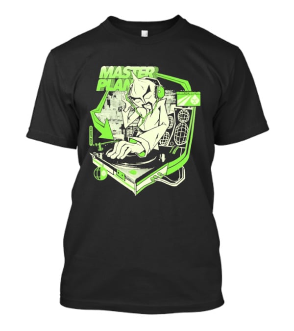 Chop Chop Master Onion Master Plan Records DJ Turntable Headphones T-Shirt