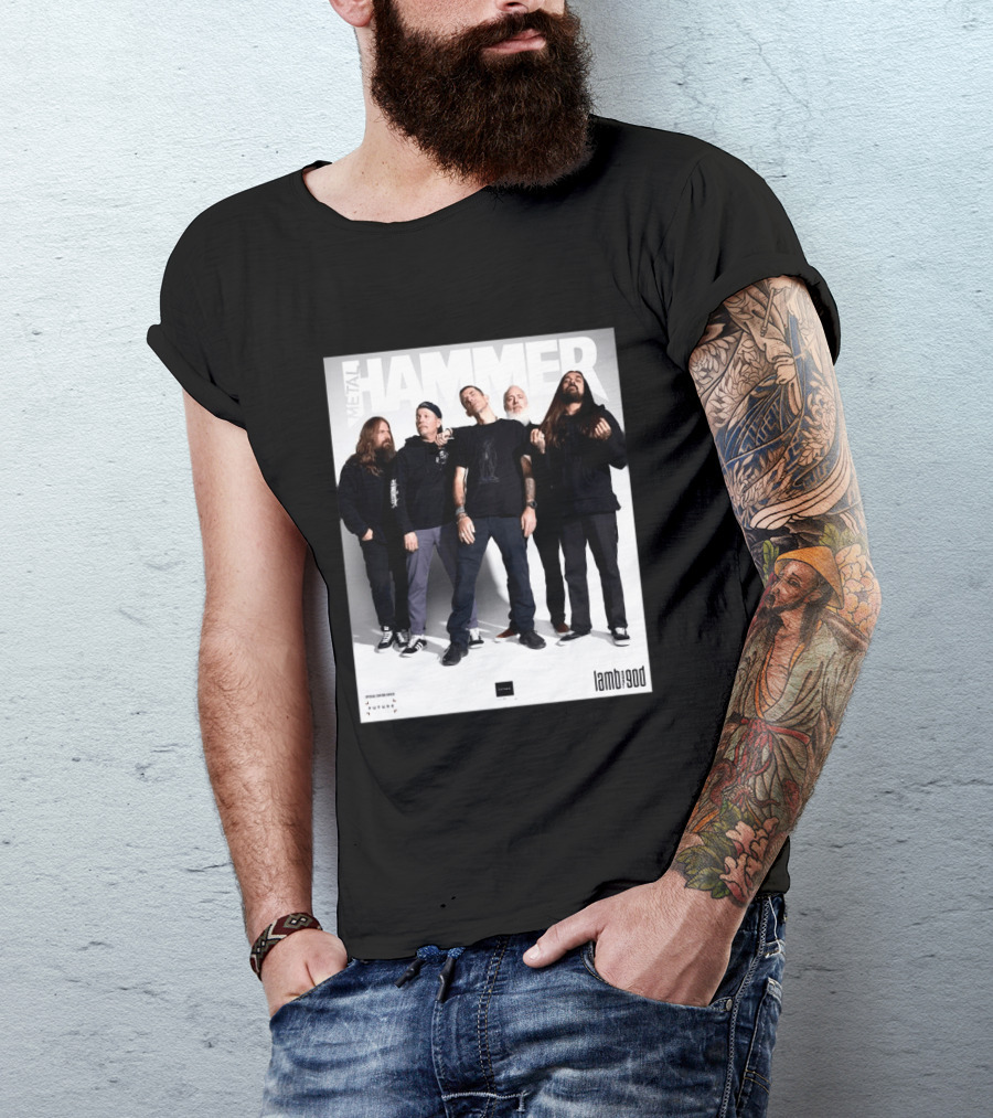 Metal Hammer Cover Featuring Lamb Of God Editorial Band Photo T-Shirt
