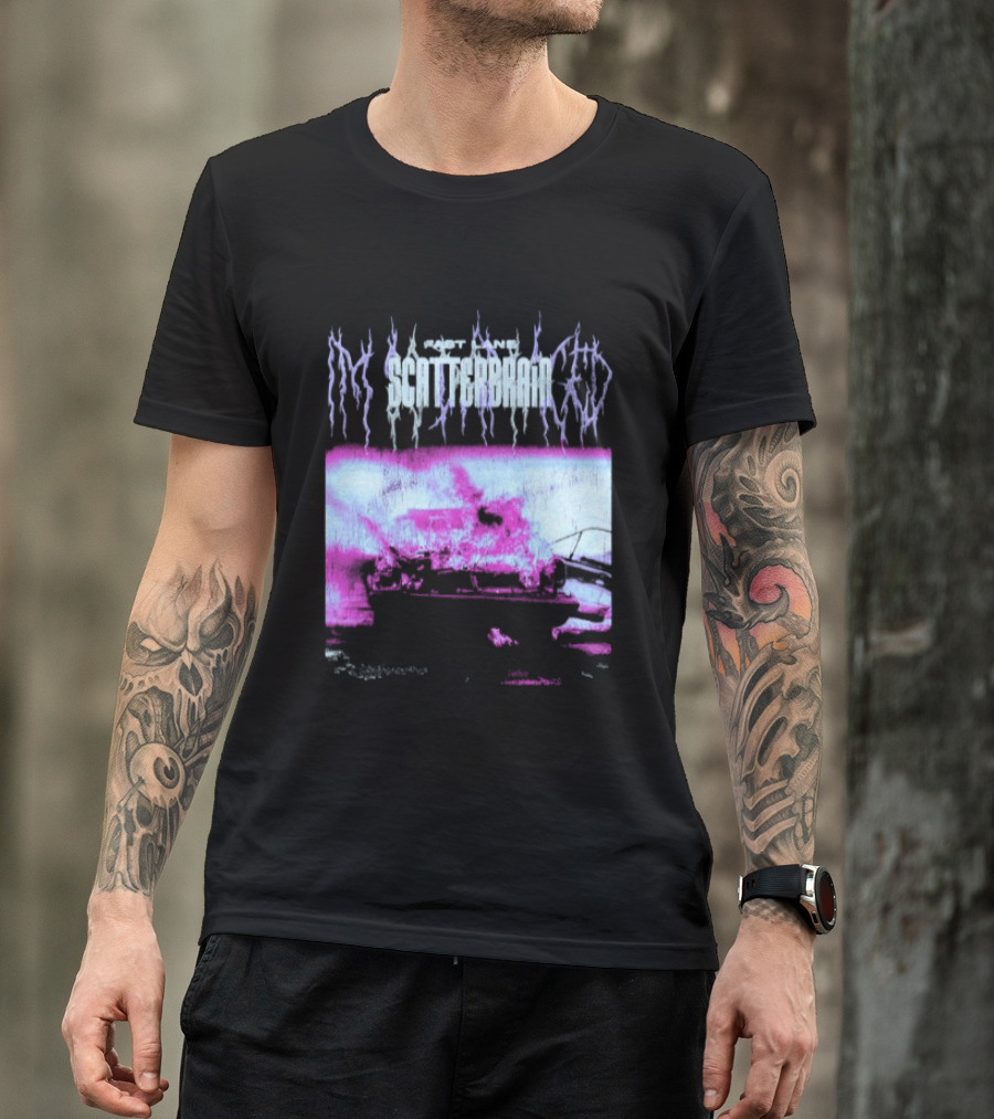 Scatterbrain 2026 Fast Lane Burning Car T-Shirt
