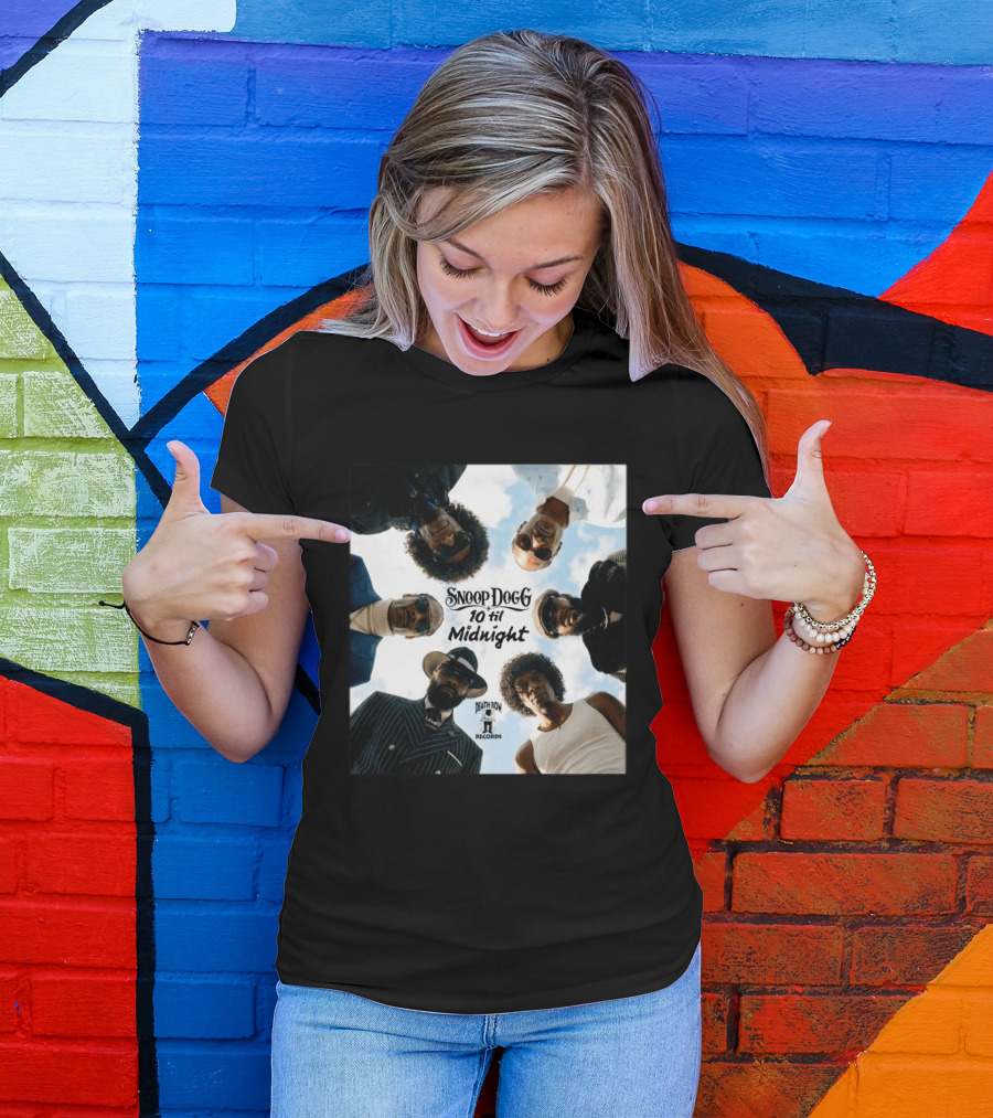 Snoop Dogg 10 Til Midnight Death Row Records Album Cover T-Shirt