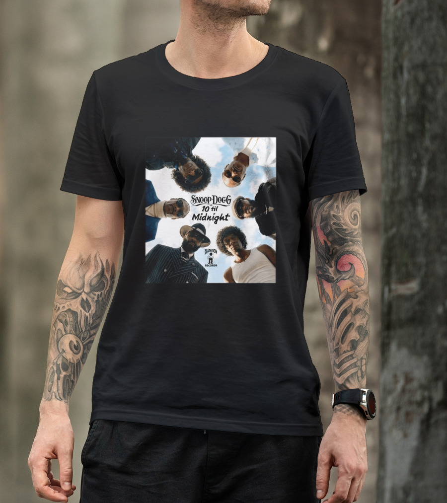 Snoop Dogg 10 Til Midnight Death Row Records Album Cover T-Shirt