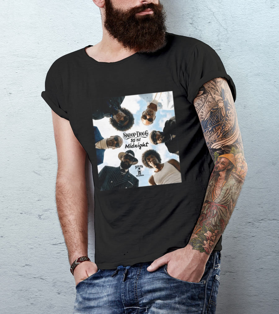 Snoop Dogg 10 Til Midnight Death Row Records Album Cover T-Shirt