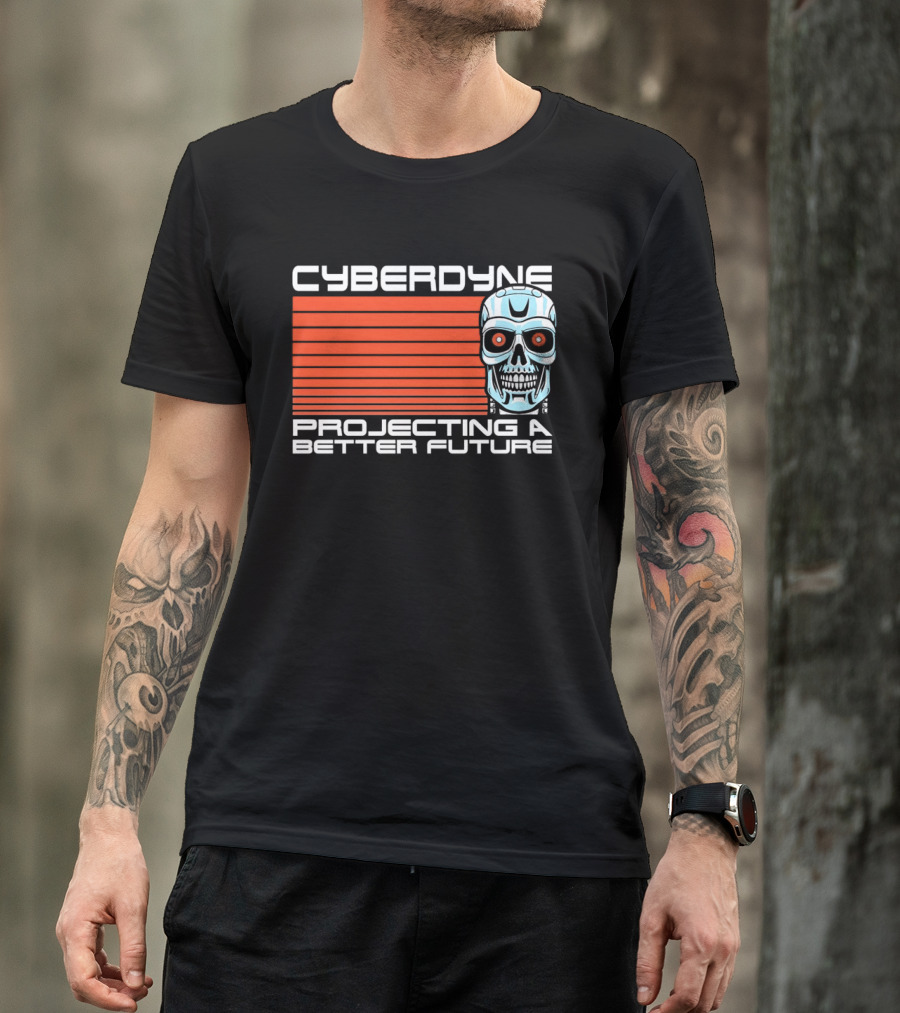 CYBERDYNE Projecting A Better Future Terminator Skull T-Shirt