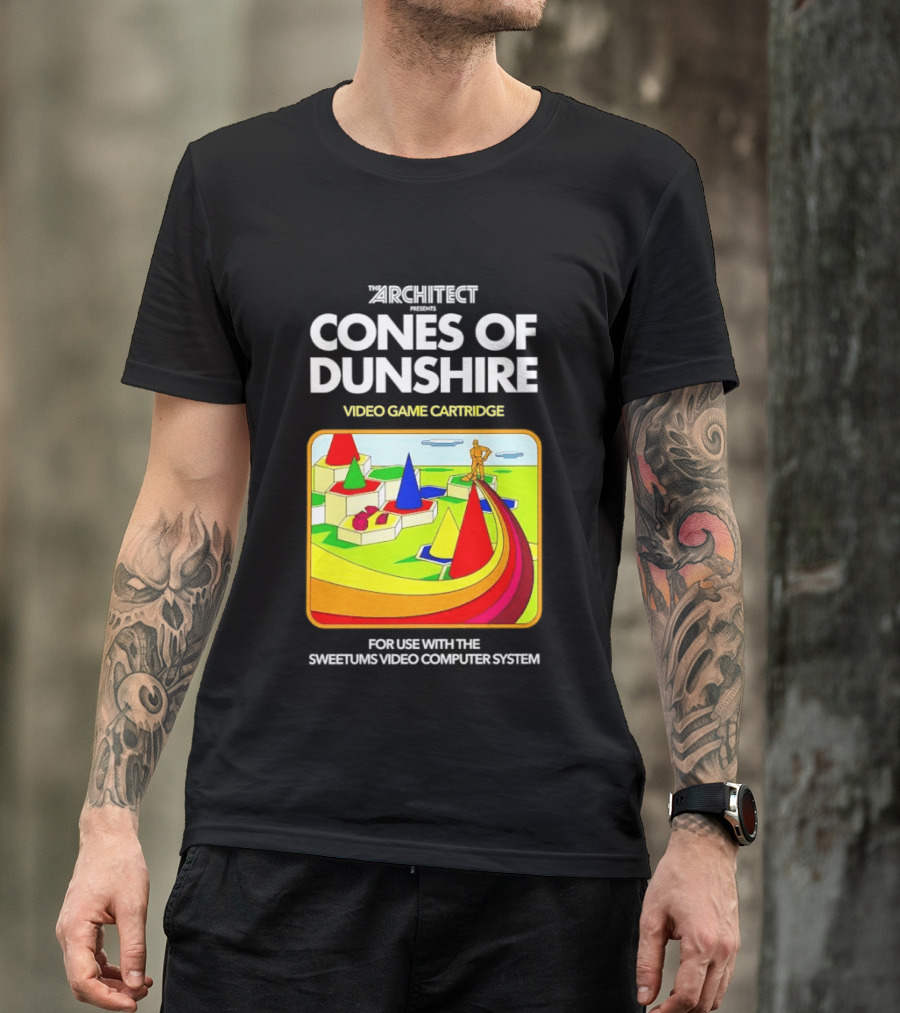 Architect Cones Of Dunshire Video Game Cartridge For Use With The Sweetums Video Computer System T-Shirt