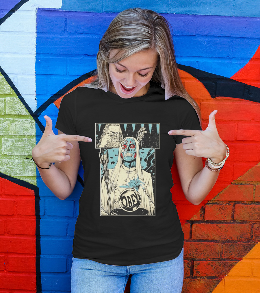 The Lord Of Obedience Obey Visionary Collide They Live X Lord Of The Ring T-Shirt