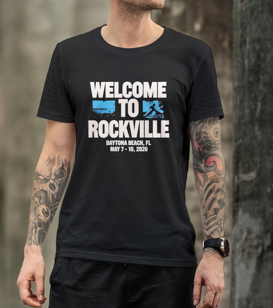 Welcome To Rockville Daytona Beach FL May 7 10 2026 Blue Stage T-Shirt