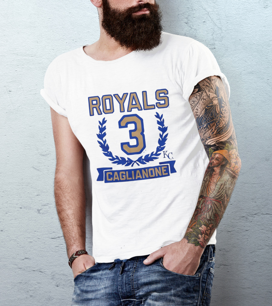Kansas City Royals Jac Caglianone 3 Wreath KC T-Shirt