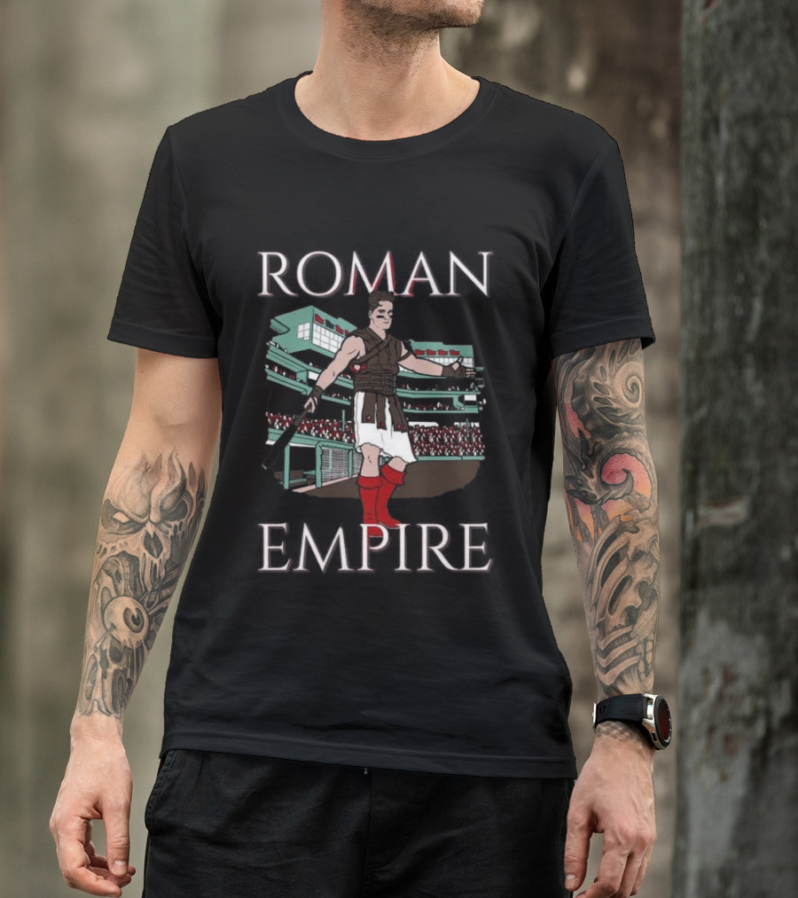 Roman Empire Gladiator Baseball Stadium Fan T-Shirt