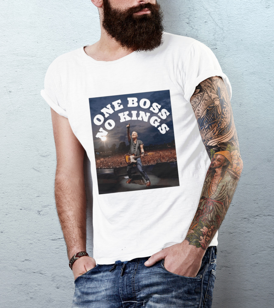 One Boss No Kings Bruce Springsteen Live Concert Crowd Performance T-Shirt