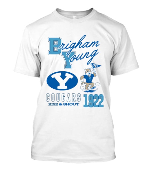 Brigham Young BYU Cougars Rise & Shout 1922 Flag Bearer T-Shirt