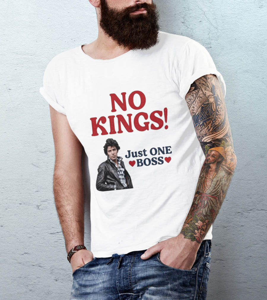 No Kings Just One Boss Leather Jacket T-Shirt