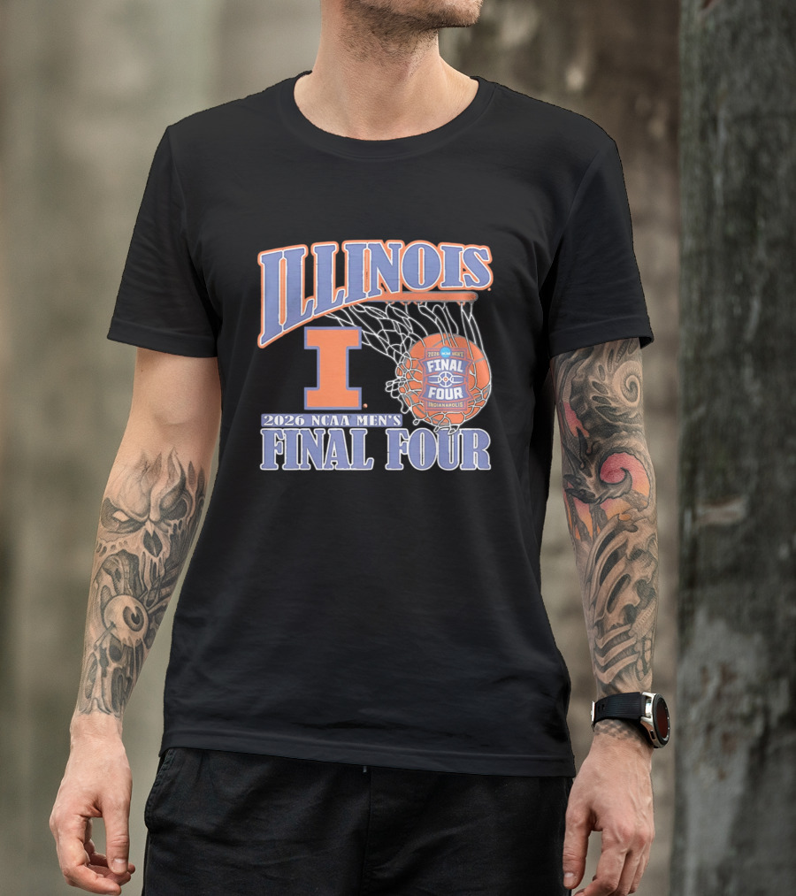 Illinois 2026 NCAA Men's Final Four Basketball Indianapolis T-Shirt