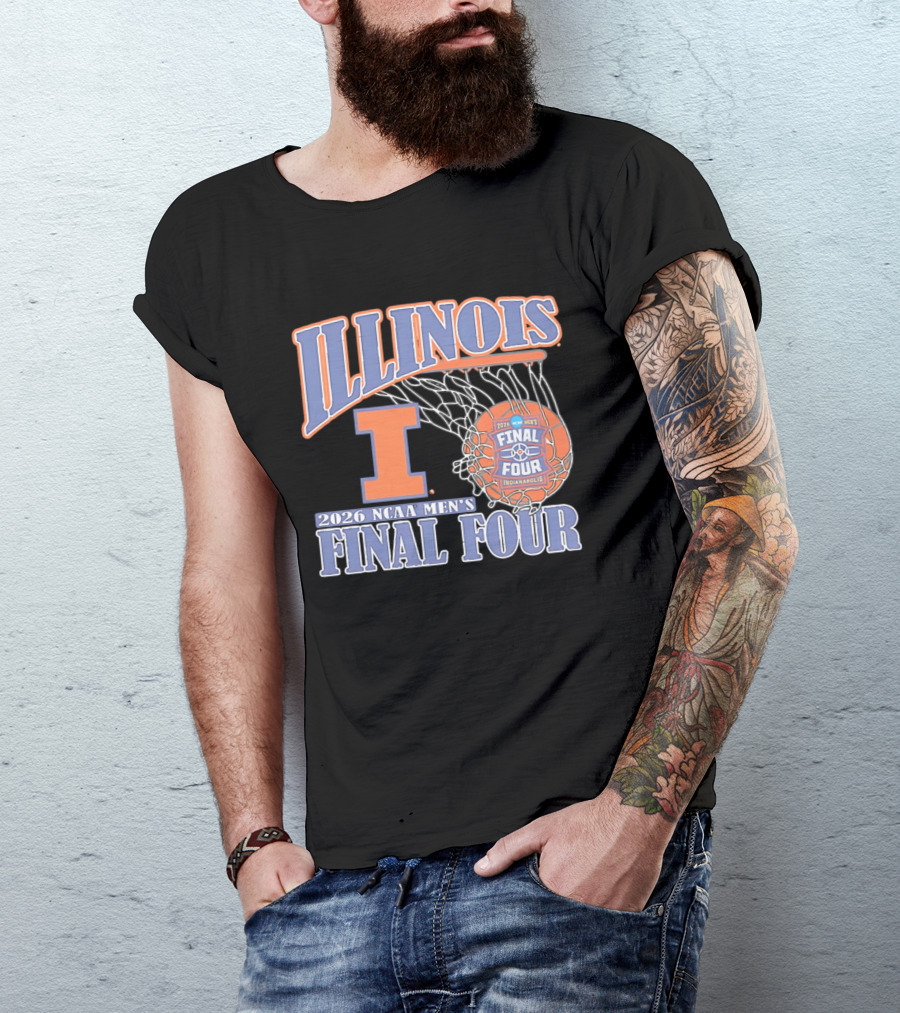 Illinois 2026 NCAA Men's Final Four Basketball Indianapolis T-Shirt