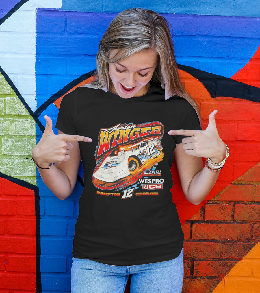 Ashton Winger Racing Capital Sports Construction Hampton Georgia 12 Car Wespro JCB T-Shirt